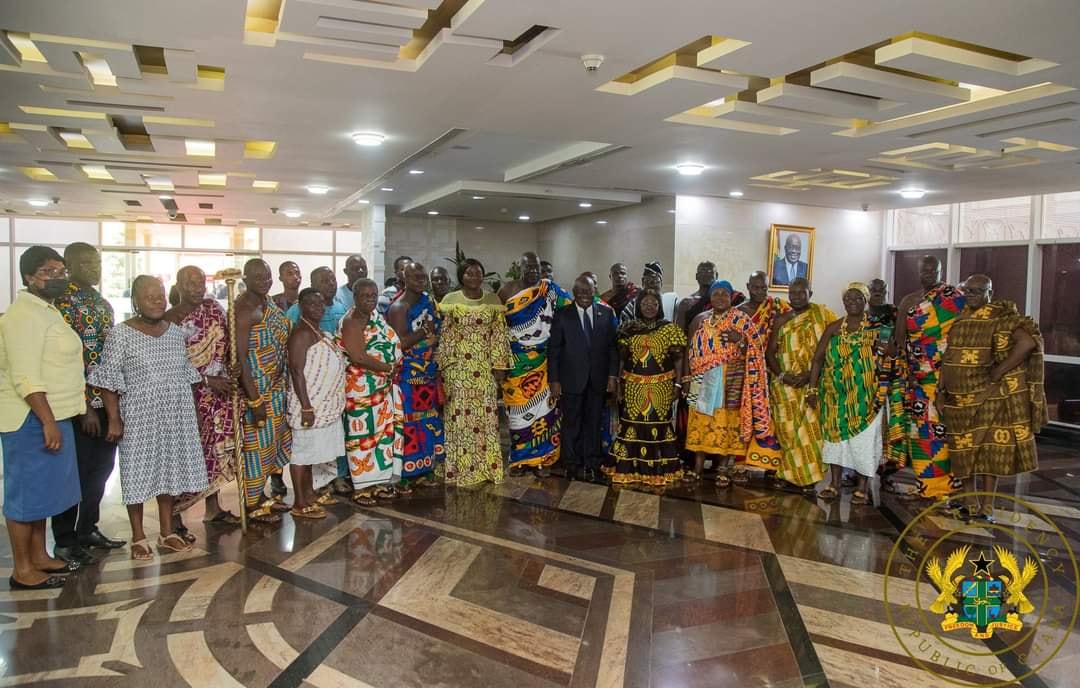 Oguaa Traditional Council pays courtesy call on President Akufo-Addo — SEE PHOTOS Cape Coast