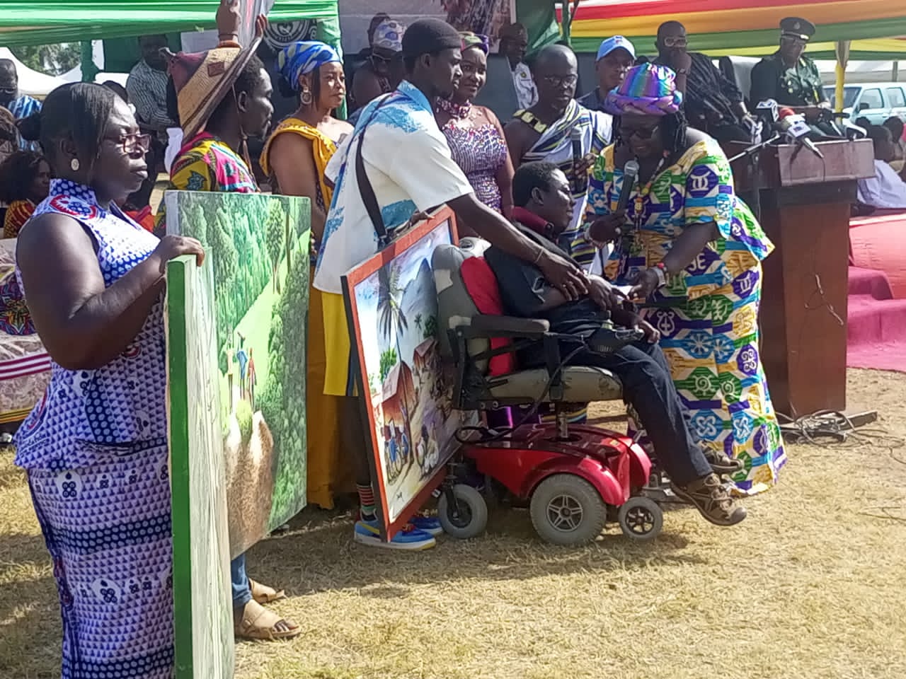 President Akuffo Addo Supports Joel ‘the Mouth Painter’
